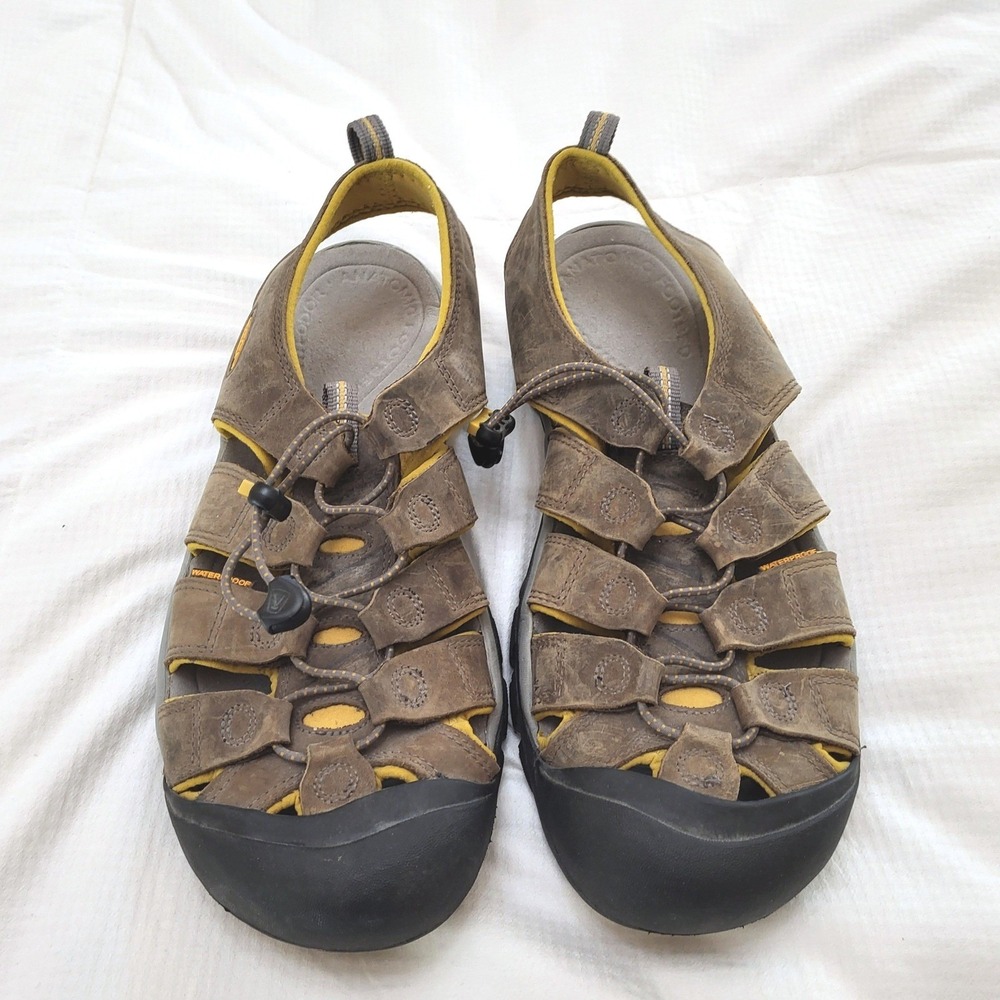 Keen Mens H2 Bison Brown Leather Waterproof River Hiking Gorpcore Sandals 12 - Picture 3 of 11